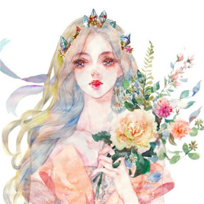 跨年女头像手绘 图片 5