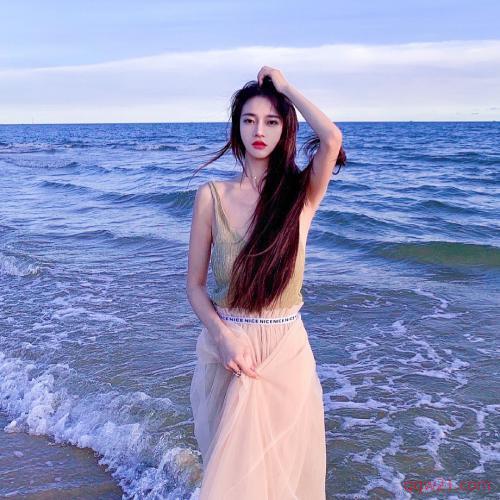 蓝色唯美女生头像 图片 3